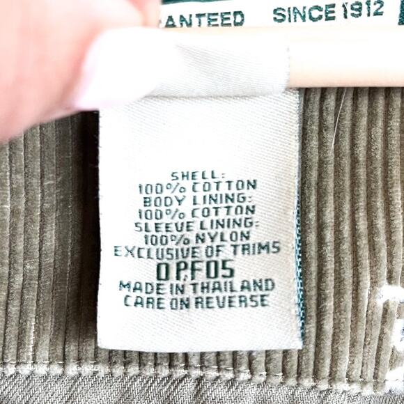 LL Bean Hunting Dog Corduroy Womens Chore Coat Barn Jacket Size MP Embroidered - Picture 12 of 15